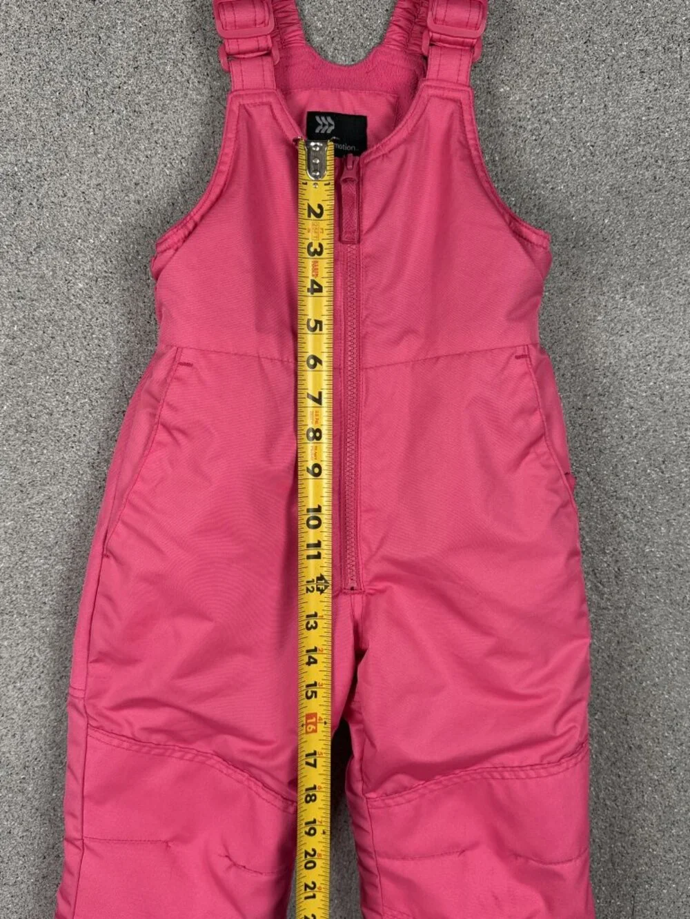 All in Motion Girls Snow Bib Pants XS 4/5 Pink Ski Sledding Winter Insulated